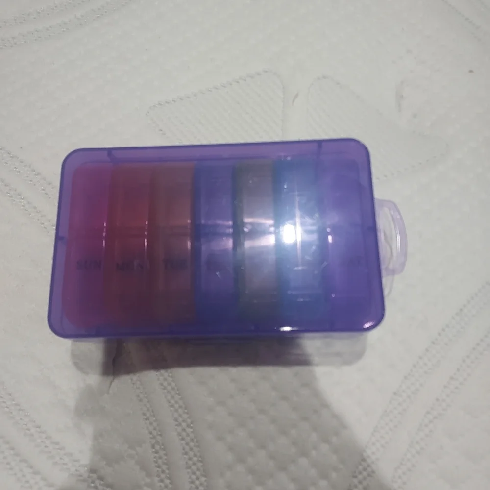 Source Unknown Multicolor Weekly Pill Organizer